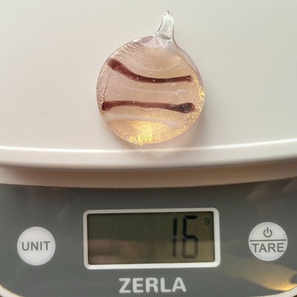 Lampwork & Dichroic Art Glass Pendant - Picture 6 of 7